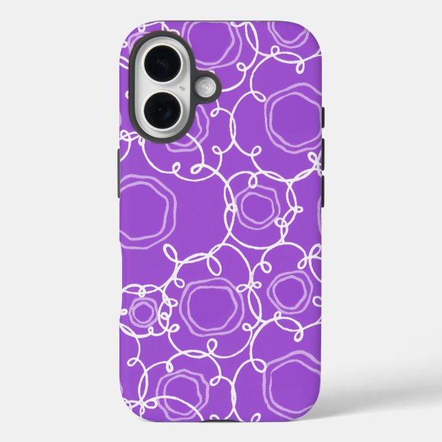 Abstrakte Blumenmatrix (Lila) Feine Kunst Case-Mate iPhone Hülle (Rückseite)