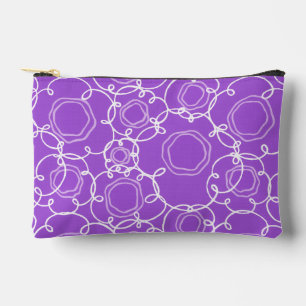 Abstrakte Blumenmatrix (Lila) Fine Art Zubehörtasche