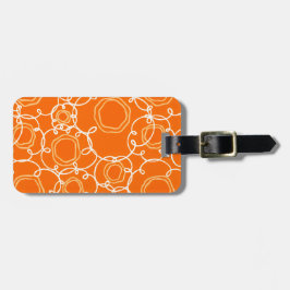 Abstrakte Blumenmatrix (Orange) Fine Art Gepäckanhänger