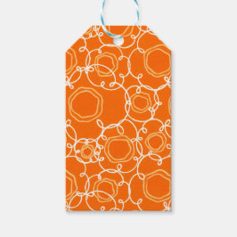 Abstrakte Blumenmatrix (Orange) Fine Art Geschenkanhänger