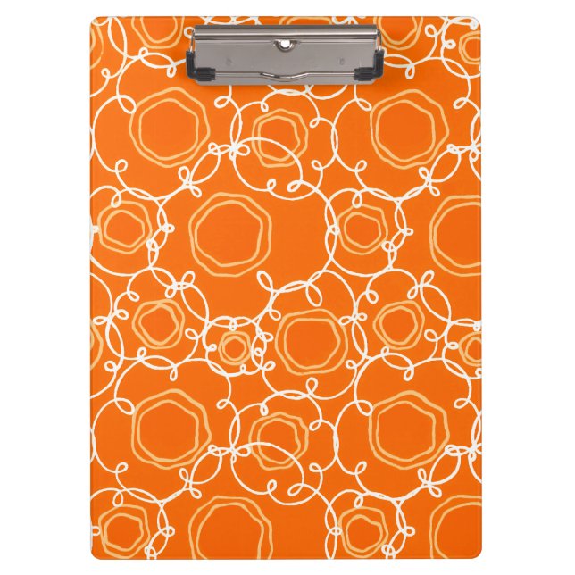 Abstrakte Blumenmatrix (Orange) Fine Art Klemmbrett (Vorderseite)
