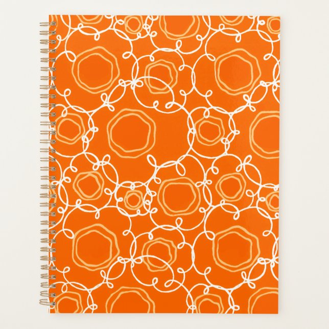 Abstrakte Blumenmatrix (Orange) Fine Art Planer (Vorderseite)