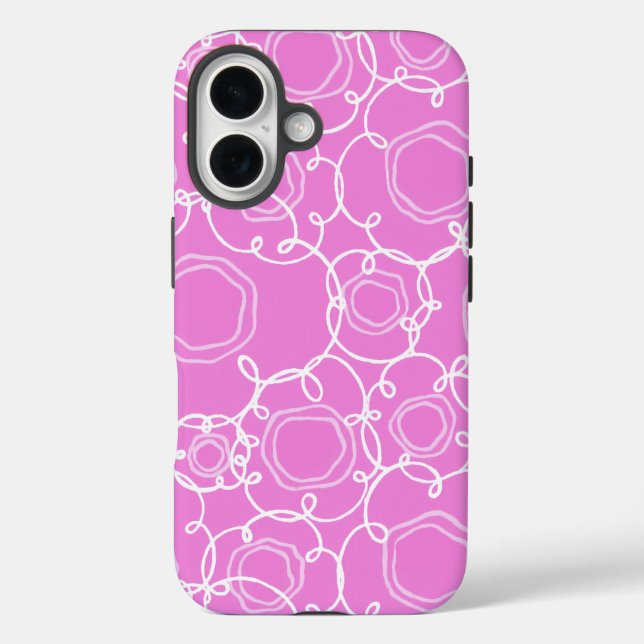 Abstrakte Blumenmatrix (Sanftes Rosa) Fine Art Case-Mate iPhone Hülle (Rückseite)