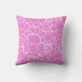 Abstrakte Blumenmatrix (Sanftes Rosa) Fine Art Kissen
