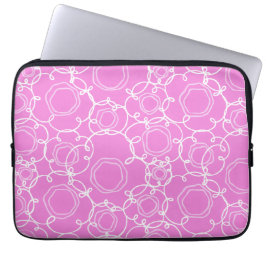 Abstrakte Blumenmatrix (Sanftes Rosa) Fine Art Laptopschutzhülle