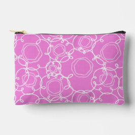 Abstrakte Blumenmatrix (Sanftes Rosa) Fine Art Zubehörtasche