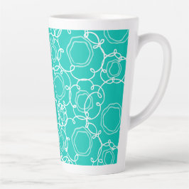 Abstrakte Blumenmatrix (Türkis) Fine Art Milchtasse