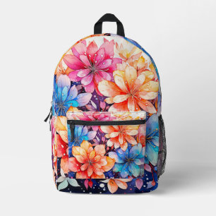 Abstrakte Blumenpracht Bedruckter Rucksack