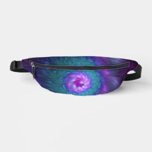 Abstrakte Blumenpracht Farbige Fraktal-Kunst-Blume Bauchtasche