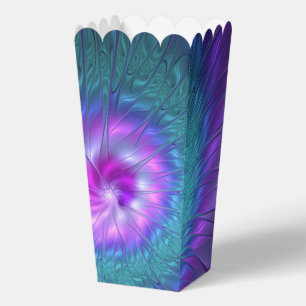 Abstrakte Blumenpracht Farbige Fraktalkunst-Blume Geschenkschachtel