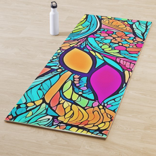 Abstrakte Blumenpracht Yogamatte (Beispiel)