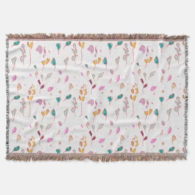 Abstrakte Blumenspuren Decke (Vorderseite)