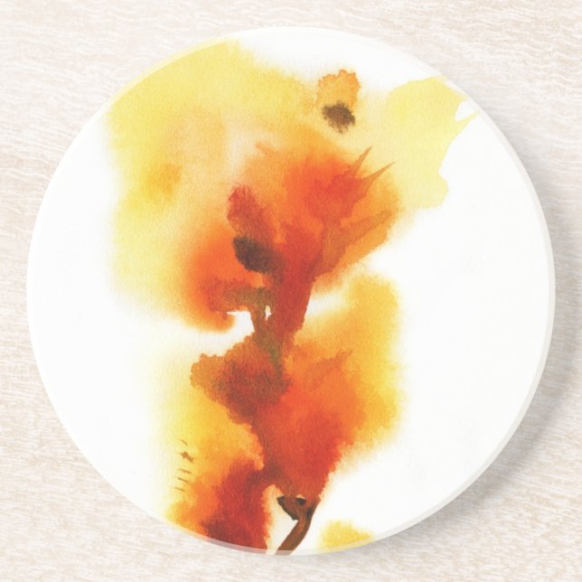 Abstrakte Blumenwatercolormalereien 2 Getränkeuntersetzer (Vorne)