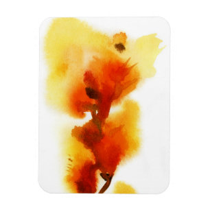 Abstrakte Blumenwatercolormalereien 2 Magnet