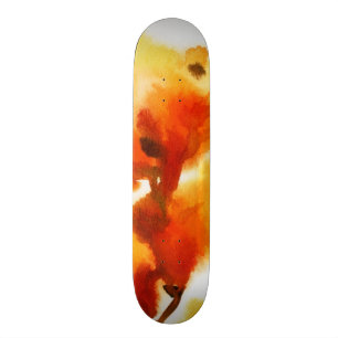 Abstrakte Blumenwatercolormalereien 2 Skateboard