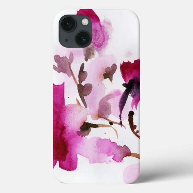 Abstrakte Blumenwatercolormalereien 4 Case-Mate iPhone Hülle (Rückseite)