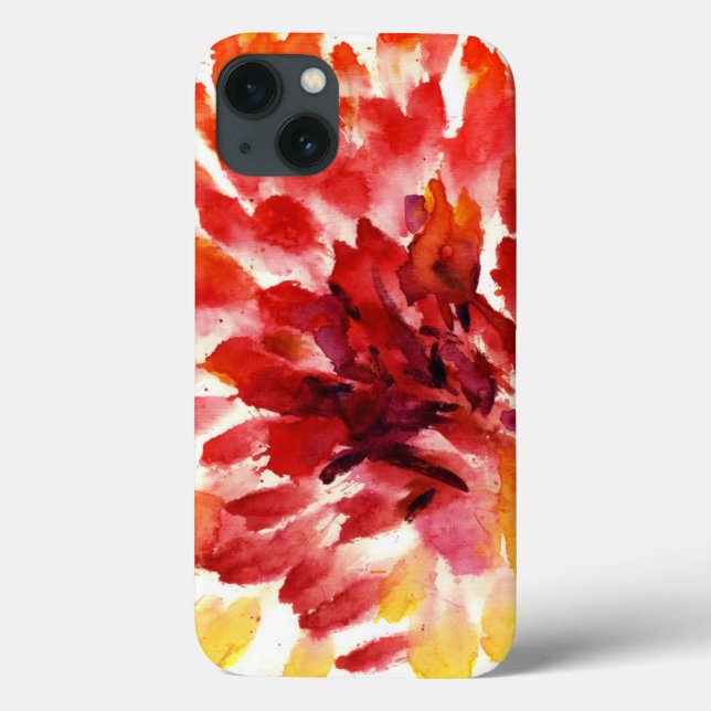 Abstrakte Blumenwatercolormalereien 5 Case-Mate iPhone Hülle (Rückseite)
