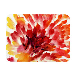 Abstrakte Blumenwatercolormalereien 5 Magnet