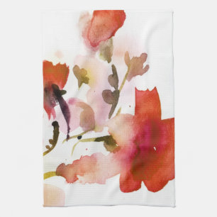 Abstrakte Blumenwatercolormalereien Handtuch