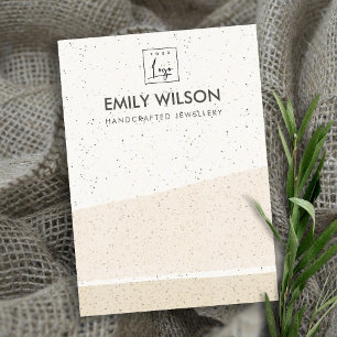 ABSTRAKTE BLUSH-KERAMIK WÄHRT EARRING DISPLAY-LOG VISITENKARTE