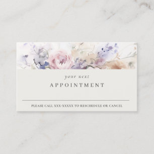 Abstrakte Blush Lilac Rose Blumenkohl Ernennung Visitenkarte