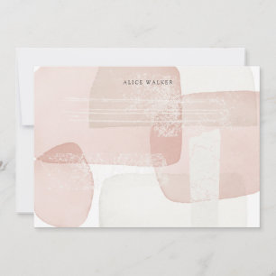 Abstrakte Blush Modern Stationierungskarte Mitteilungskarte