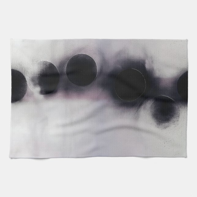 Abstrakte Blush-Orbit-Kunst Geschirrtuch (Horizontal)
