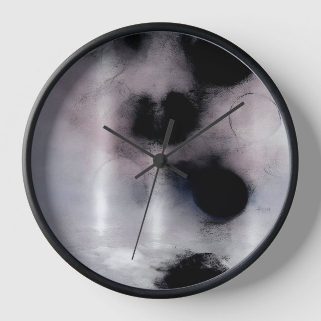 Abstrakte Blush-Orbit-Kunst Uhr (Vorderseite)