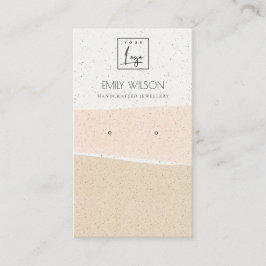 ABSTRAKTE BLUSH PINK KERAMIK WAVES EARRING DISPLAY VISITENKARTE