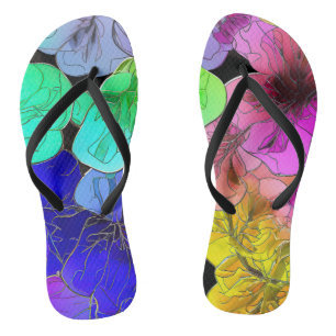 Abstrakte Blüte aus festem Glas Flip Flops