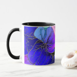 Abstrakte Blüte aus festem Glas Tasse