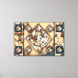 Abstrakte Blütendrucke mit Färbewirkung (36 x 24) Leinwanddruck