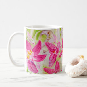 Abstrakte Blütenfarbe Kaffeetasse