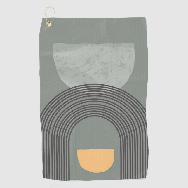 Abstrakte Bohemische Formen Golfhandtuch (Vorderseite)