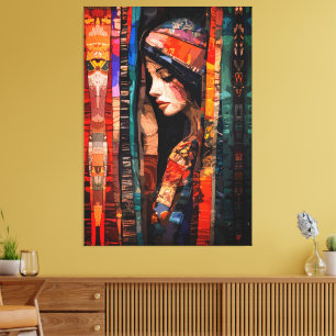 Abstrakte bohemische Kunst mit ätherischen Texture Leinwanddruck