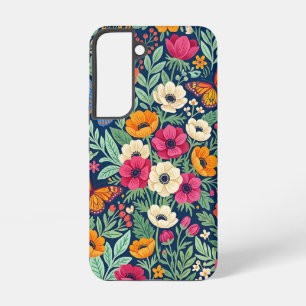 Abstrakte Boho-Anemonen-Schmetterlinge-Samsung-Hül Samsung Galaxy Hülle