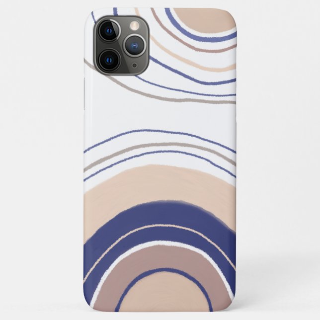 Abstrakte Boho Arches - Blau und Beige Case-Mate iPhone Hülle (Rückseite)