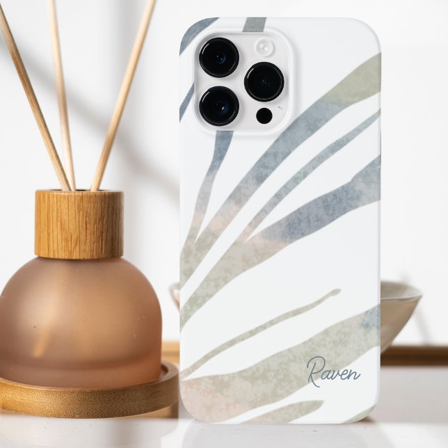 Abstrakte Boho-Blätter mit Namen Case-Mate iPhone Hülle (Von Creator hochgeladen)