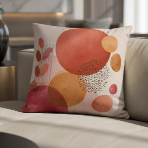 Abstrakte Boho Circles /Warme Terracotta Kissen