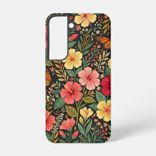 Abstrakte Boho-Hibiskus-Schmetterlinge Samsung-Hül Samsung Galaxy Hülle