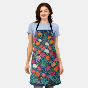 Abstrakte Boho-Nelken Orange Schmetterlinge Schürz Schürze