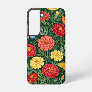 Abstrakte Boho-Tagetes-Schmetterlinge Samsung-Hüll Samsung Galaxy Hülle
