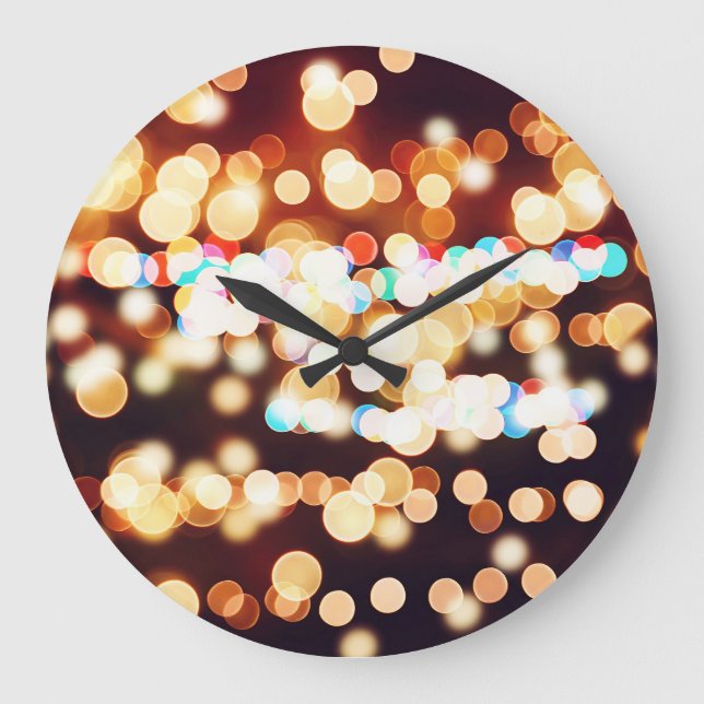 Abstrakte Bokeh Textur Große Wanduhr (Vorderseite)
