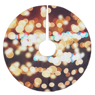 Abstrakte Bokeh Textur Polyester Weihnachtsbaumdecke