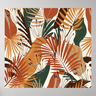 Abstrakte Botanicals: Wunder der weißen Leinwand Poster