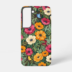 Abstrakte botanische Anemonen Samsung Hüllen Galaxy Hülle