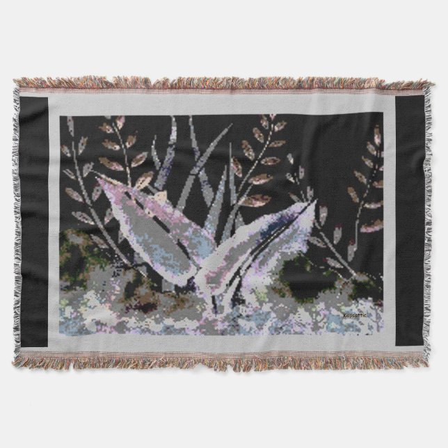 Abstrakte botanische Blätter Art Design Decke (Vorderseite)