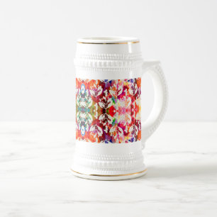Abstrakte botanische Blätter Bierglas