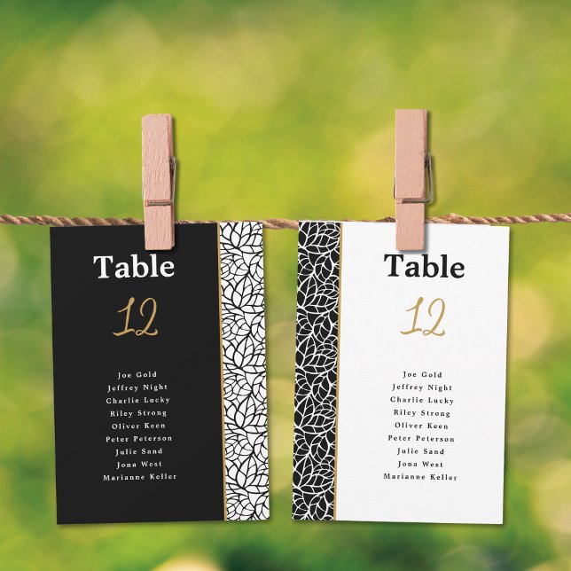 Abstrakte botanische Blätter Grenzübergangsdiagram (Abstract Botanical Leaves Border Seating Chart)