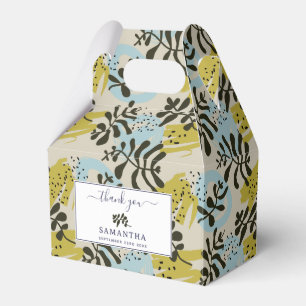 Abstrakte Botanische Boheme Pastell Grün Blau Geschenkschachtel